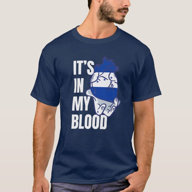 Camiseta Sinalizador Hondurenho Cardíaco Veins Mão Honduras (Frente)
