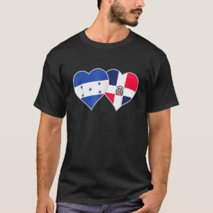 Camiseta Sinalizador Hondurenho Dominicano Coração Honduras
