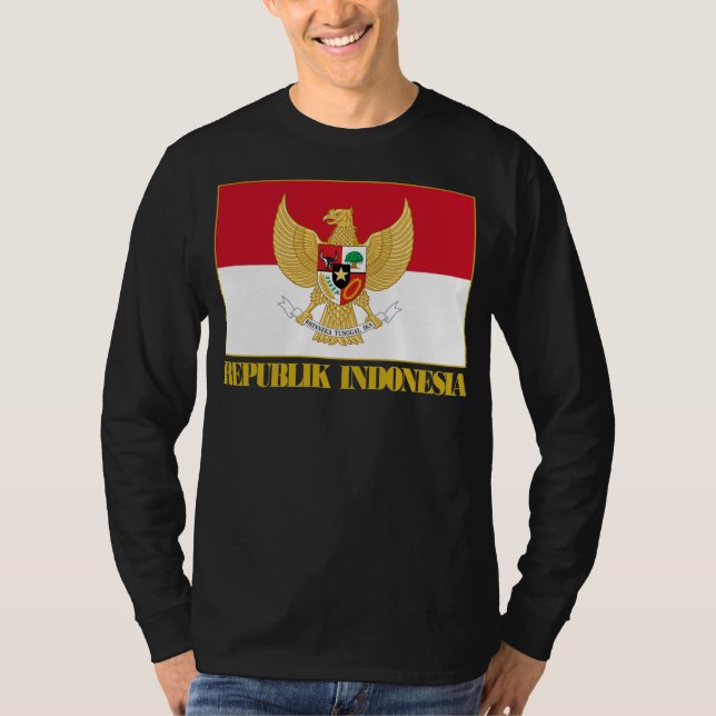 Camiseta Sinalizador Indonésia com COA (Frente)