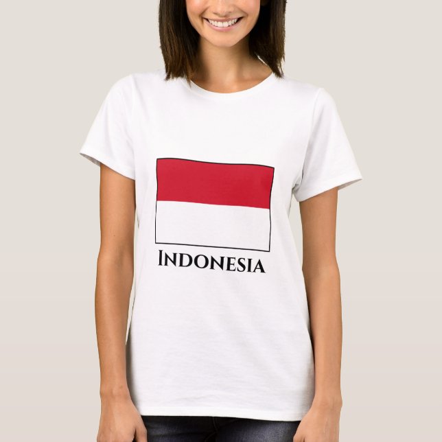 Camiseta Sinalizador Indonésia (Indonésia) (Frente)