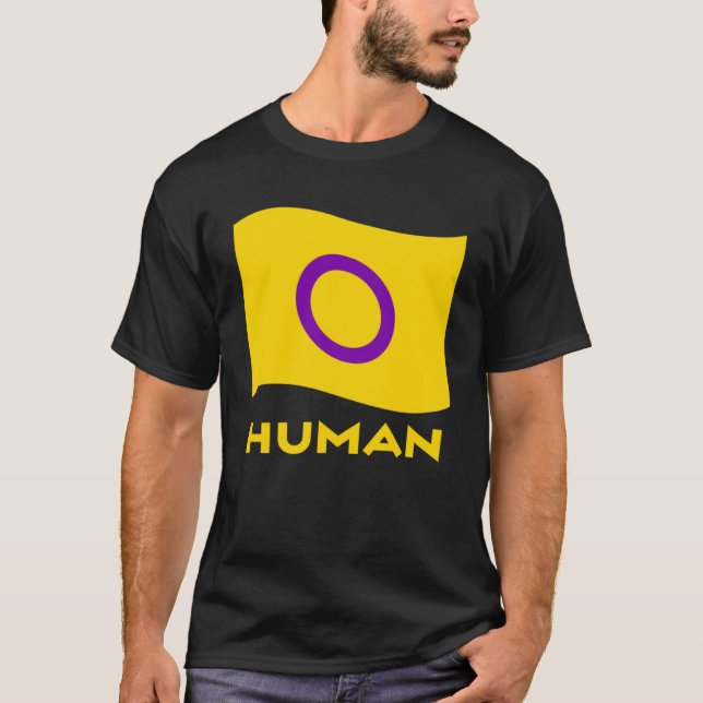 Camiseta Sinalizador Intersexual Sensibilização Humana (Frente)