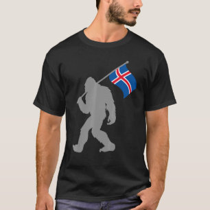 Camiseta Sinalizador Island Ou Islandês Na Bandeira Da Islâ