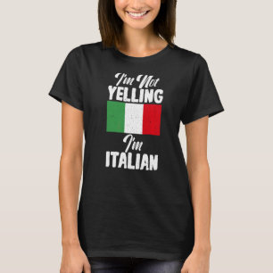 Camiseta Sinalizador Italiano Im Não Grita Im Italiano