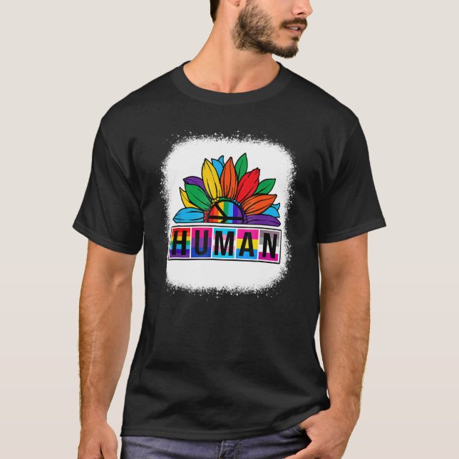 Camiseta Sinalizador Lgbt Arco-Íris Lésbica Orgulho gay Mês (Frente)