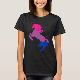 Camiseta Sinalizador Lgbt Bi Unicórnio Mágico Bissexualidad