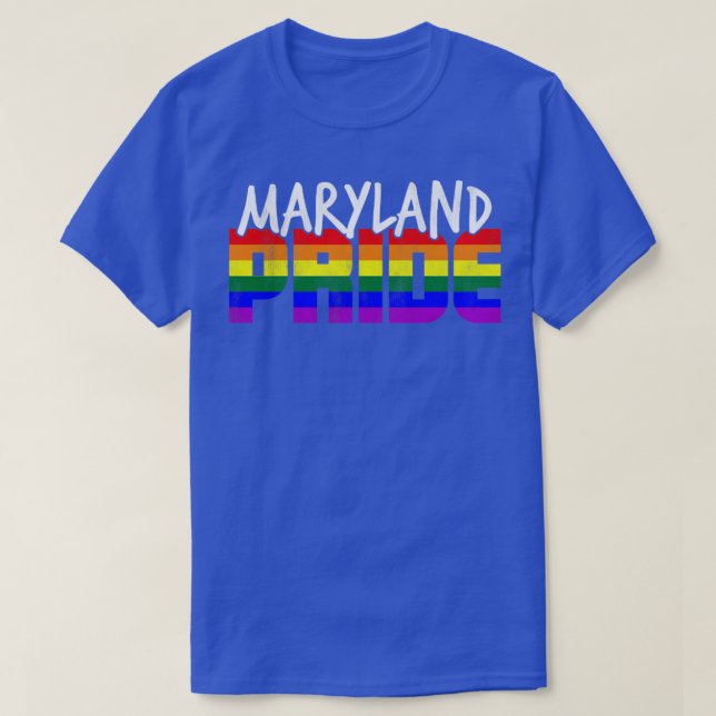 Camiseta Sinalizador LGBT do Pride Maryland (Frente do Design)
