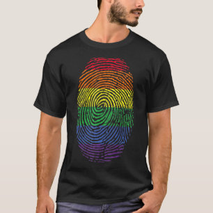 Camiseta Sinalizador Lgbt Impressão Digital Ortodia Orgulho