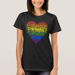 Camiseta Sinalizador Lgbt Orgulho Cardíaco Mês Gay Lésbica