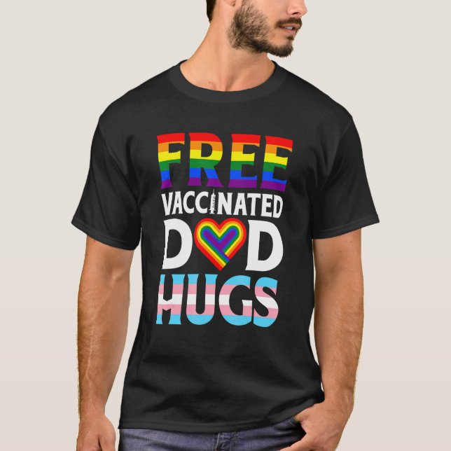 Camiseta Sinalizador Lgbt Pai Gratuito Abraço Pai Abraço Ga (Frente)