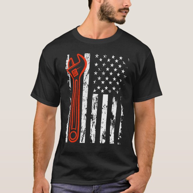 Camiseta Sinalizador Mecânico Americano de Automóvel de Rep (Frente)