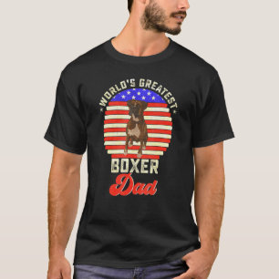 Camiseta Sinalizador Mundos Maior Pai de Cachorro Boxer Sil