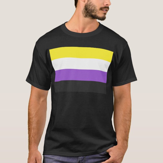 Camiseta Sinalizador Não Binário (Frente)