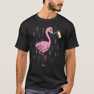 Camiseta Sinalizador Não Binário Flamingo Lgbt Pride Mês Nb