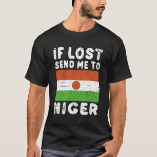 Camiseta Sinalizador Níger Se Perdido Me Enviar Para Níger