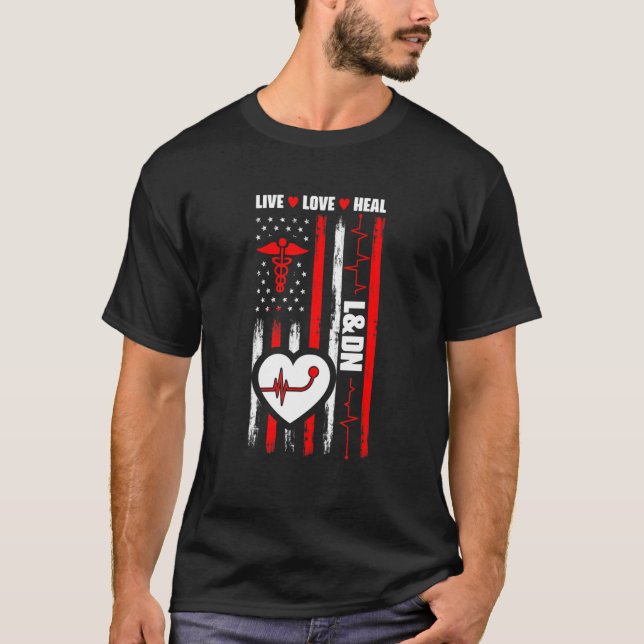 Camiseta Sinalizador Norte-Americano Para Enfermagem Médica (Frente)