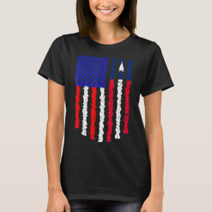 Camiseta Sinalizador Patriótico Americano Libéria Afetado