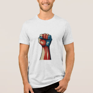 Camiseta Sinalizador Patriótico e Coração