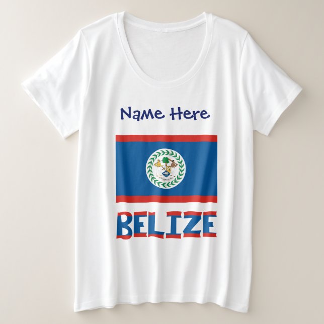 Camiseta Sinalizador Personalizado Belize (Frente do Design)