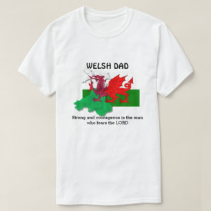 Camiseta Sinalizador personalizável do PAI WELSH no País de