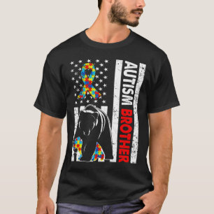 Camiseta Sinalizador Retro-Americano Autismo Sensibilização