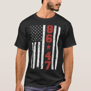Camiseta Sinalizador retroativo Dos Eua 86 47 Anti Trump