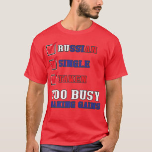 Camiseta Sinalizador Sarcástico Russo Giro Engraçado Rússia