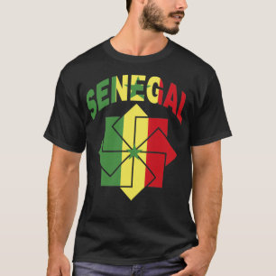 Camiseta Sinalizador Senegal Recortado Dentro a Ornamento