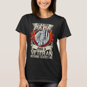 Camiseta Sinalizador, sou Pai Papá e Veterano Nada assusta