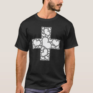 Camiseta Sinalizador suíço de Suiça Love Heart Art