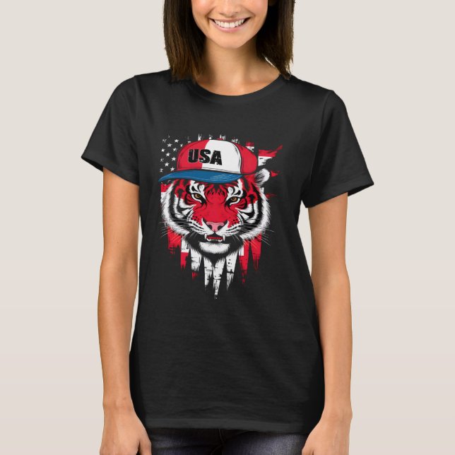 Camiseta Sinalizador Tiger Retro Boné USA (Frente)