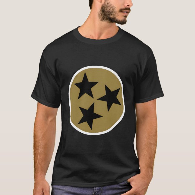 Camiseta Sinalizador Tn Black Dourado Estado do Tennessee (Frente)