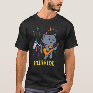 Camiseta Sinalizador Transgênero Cat Purride Guitar Priorid