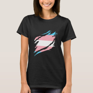 Camiseta Sinalizador Transsexual Meio Transgênero Bandeira