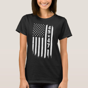 Camiseta Sinalizador Trump 45 47 Usa