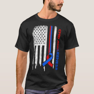 Camiseta Sinalizador Usa Azul e Faixa Vermelha Sensibilizaç