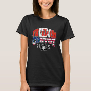 Camiseta Sinalizador Usa da bandeira do Canadá no Comboio d