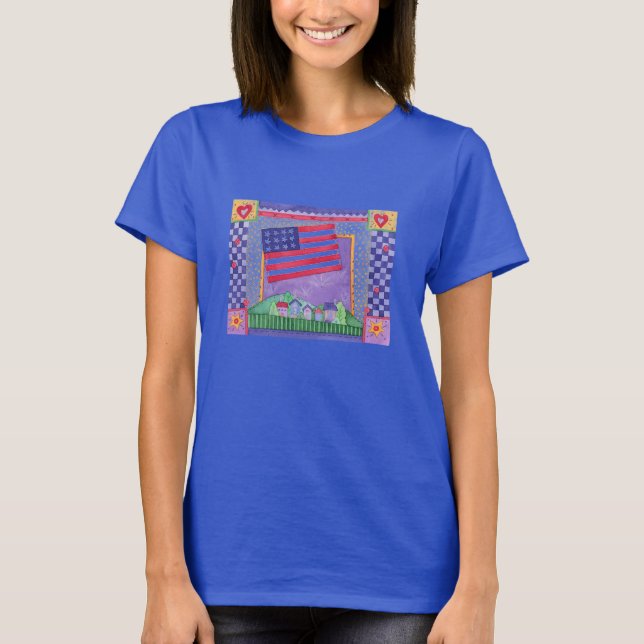 Camiseta Sinalizador USA-Gingham (Frente)