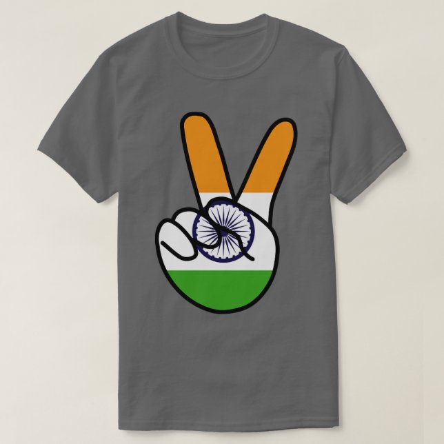 Camiseta Sinalizador V da Índia (Frente do Design)