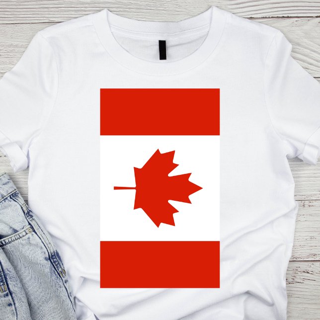 Camiseta Sinalizador Vertical do Canadá (Criador carregado)