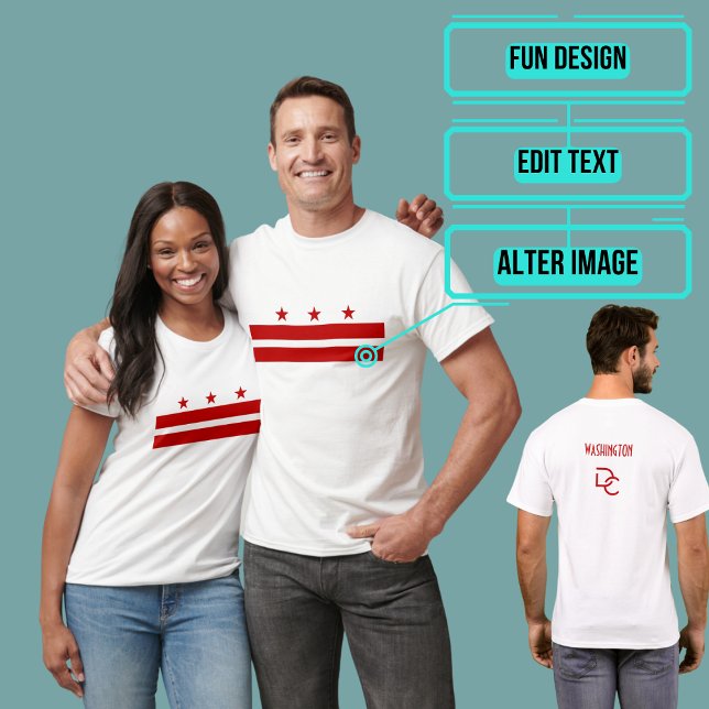 Camiseta Sinalizador Washington DC (Show you Washington DC city pride with this great tee.)