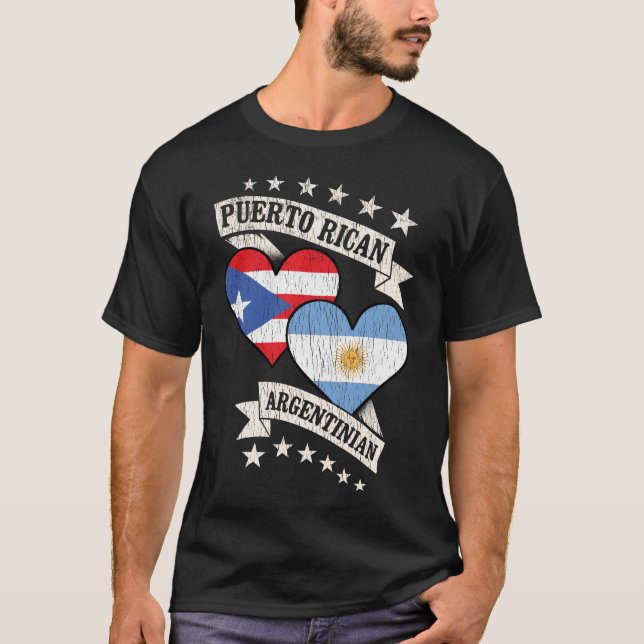 Camiseta Sinalizadores cardíacos porto-riquenhos argentinos (Frente)