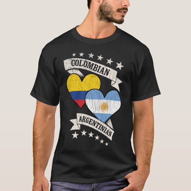Camiseta Sinalizadores de Coração Colombianos Argentinos (Frente)
