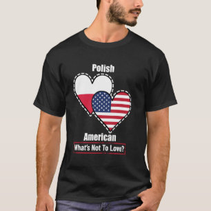 Camiseta Sinalizadores de Coração Poloneses Americanos O qu