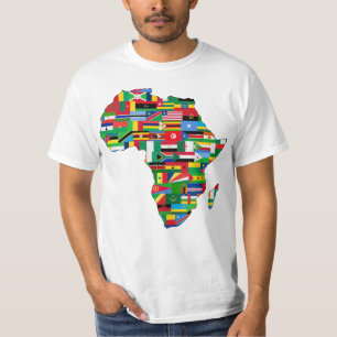 Camiseta Sinalizadores de Mapa Africano