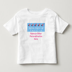 Camiseta Sinalizadores e mapas personalizados dos Estados U