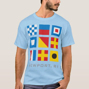 Camiseta Sinalizadores Náuticos Da Ilha Ri Rhode, Newport
