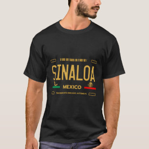 Camiseta Sinaloa México Licença Plate Aestética Sinaloa