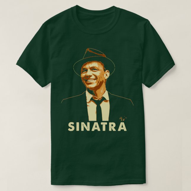 Camiseta Sinatra Vintage - Cores Retroativas  (Frente do Design)