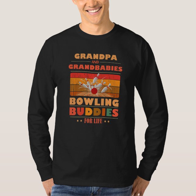 Camiseta Sincere Grandbabies GRANDPA Buddies For Life Bowli (Frente)