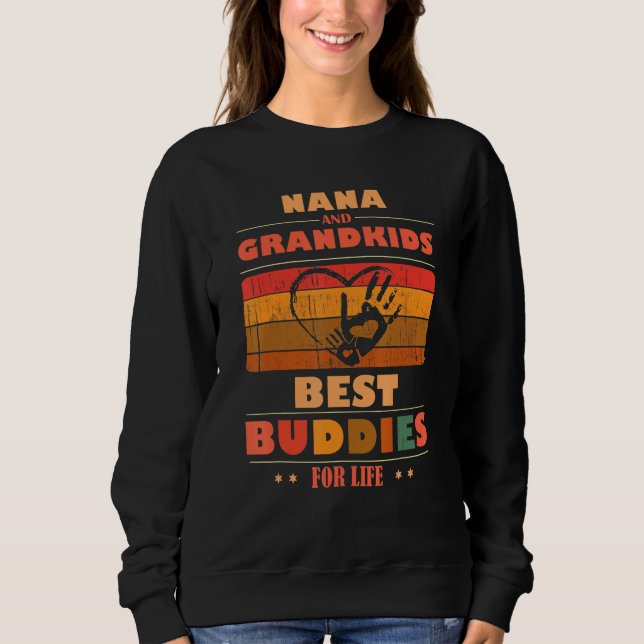 Camiseta Sincere Grandparents Buddies For Life NANA Grandki (Frente)